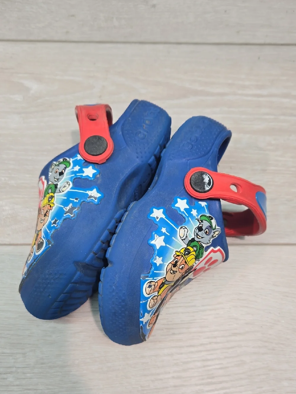 Crocs Kids Boys Paw Patrol Blue&Red Clog Sandals Summer Outdoor Sz C8